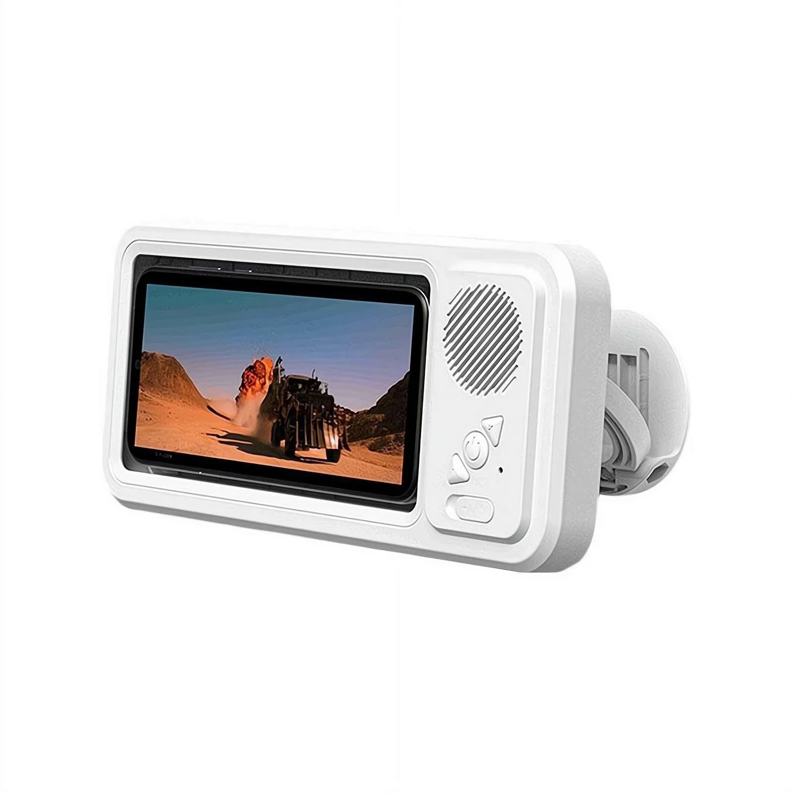 Shower Phone Holder with Bluetooth Speaker, Waterproof Anti-Fog Phone Case for Bathroom Wall, Sensitive Touch Screen Mount