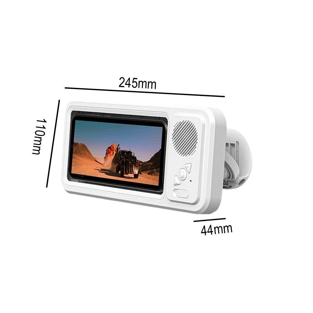 Shower Phone Holder with Bluetooth Speaker, Waterproof Anti-Fog Phone Case for Bathroom Wall, Sensitive Touch Screen Mount